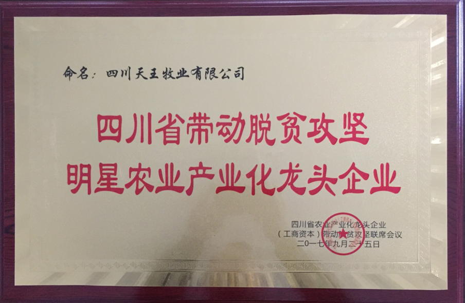 四川省帶動(dòng)脫貧攻堅明星龍頭企業(yè)